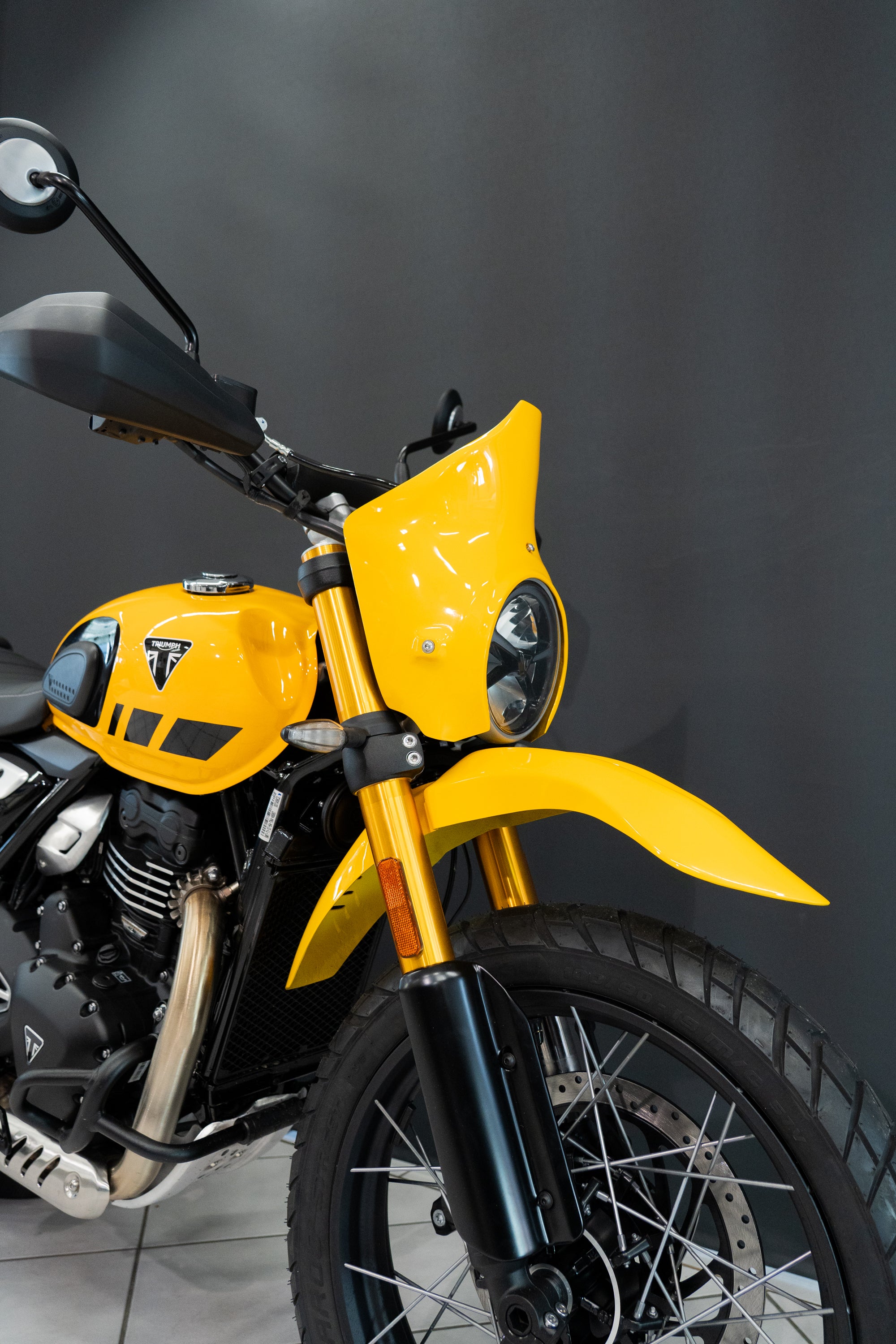 Triumph Scrambler 400 X Frontmaske, Adventure Kit, High Fender Motorrad, Scrambler 400 X Custombike