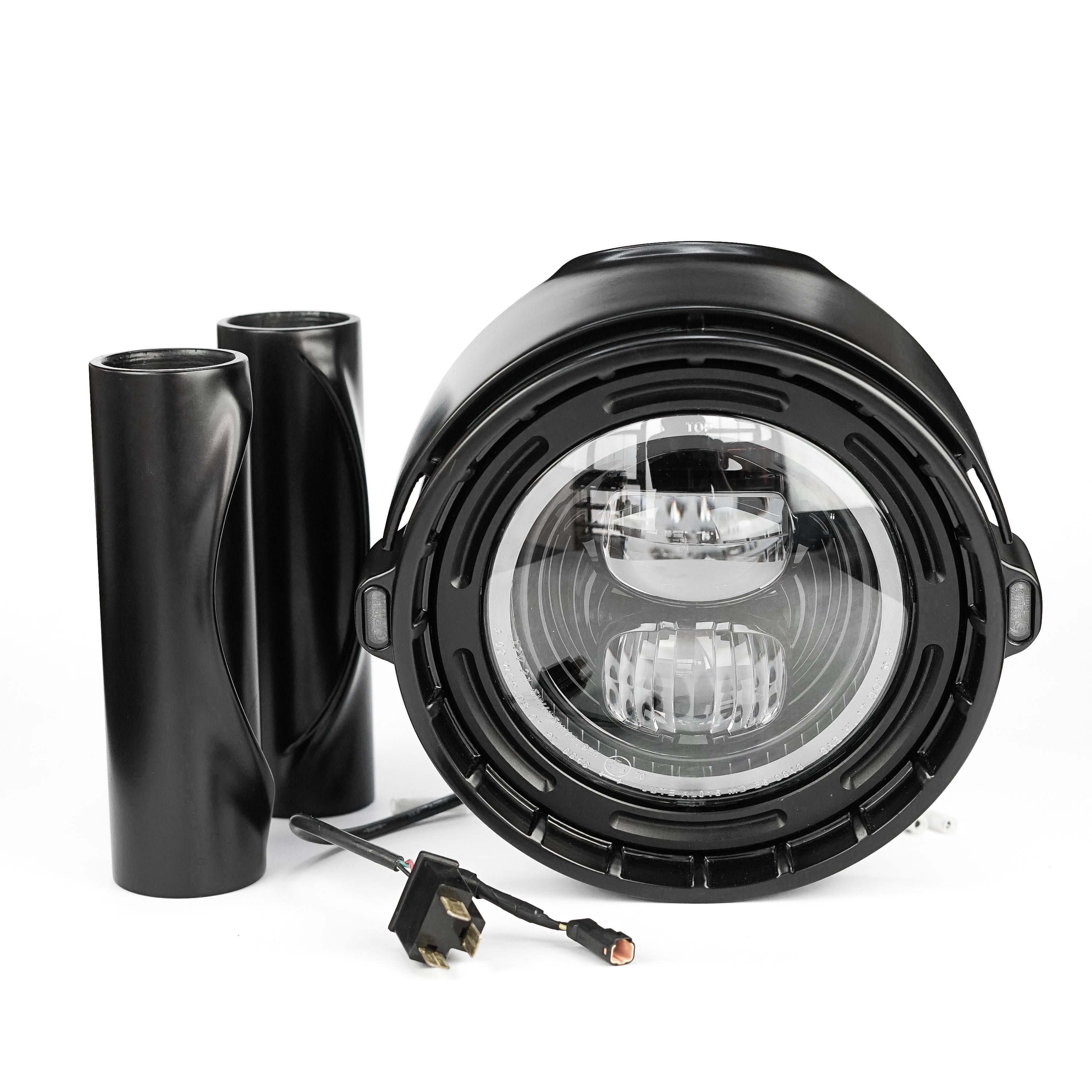 LED Scheinwerfer KIT inkl. Gabelcover und Blinker für Triumph Bonneville T120/T100