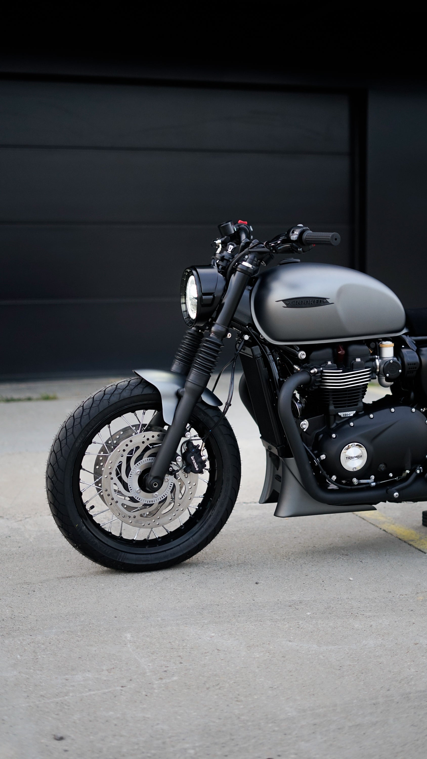 LED Scheinwerfer KIT inkl. Gabelcover und Blinker für Triumph Bonneville T120/T100