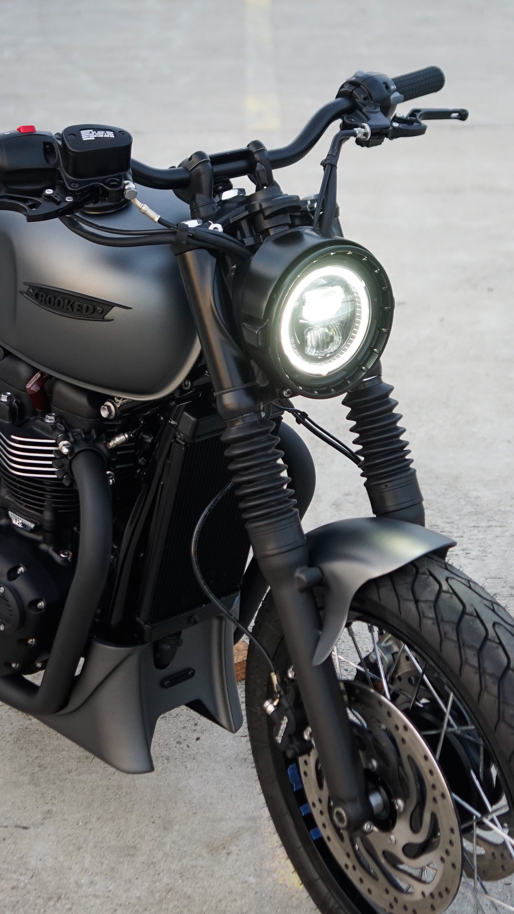 LED Scheinwerfer KIT inkl. Gabelcover und Blinker für Triumph Bonneville T120/T100