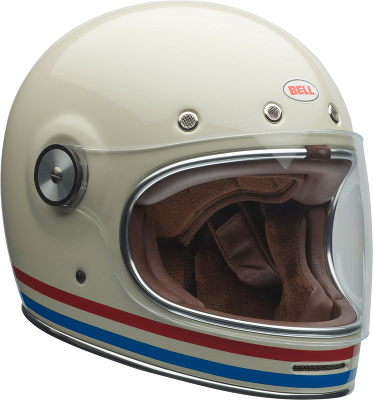 BELL Bullitt Vintage Collection Helmet - Stripes Gloss White/Oxblood/Blue